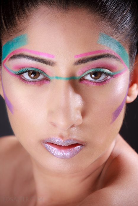 Beauty shot with extreme make-up